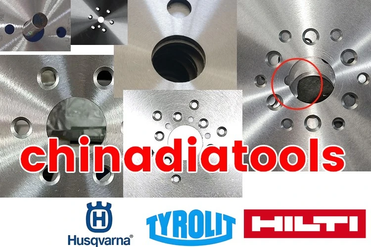 Wall saw blade mounting hole Wall saw blade mounting hole